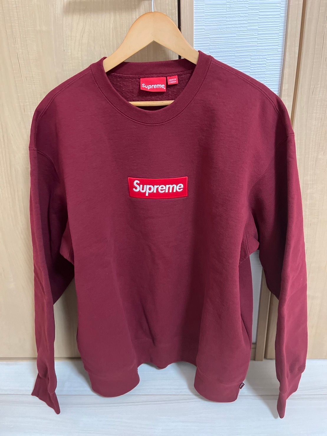 Supreme Box Logo Crewneck "Cardinal" (22FW)