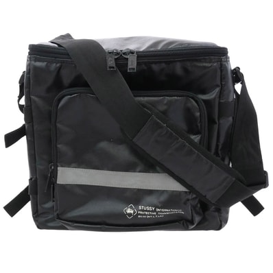 STUSSY ステューシー ショルダーバッグ 90s OLD 紺タグ リフレクティブ レコード バッグ ショルダーバッグ ブラック系【中古】