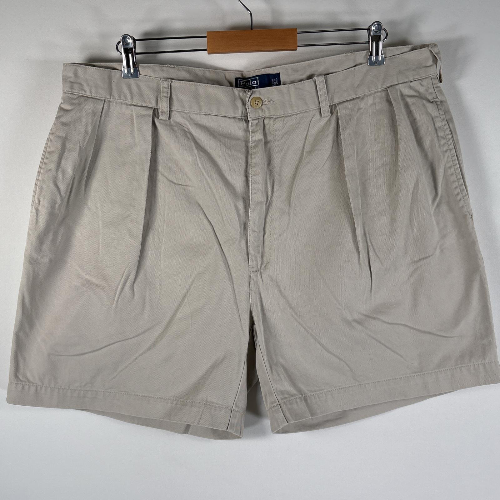 古着 90's/90年代 ポロバイラルフローレン Polo by Ralph Lauren ショートパンツ チノパン ポロチノ 大きいサイズ w40  ベージュ系 メンズ