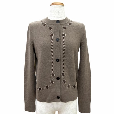 極美品 エルメス カーディガン Les Tambours 3H2708DI 34