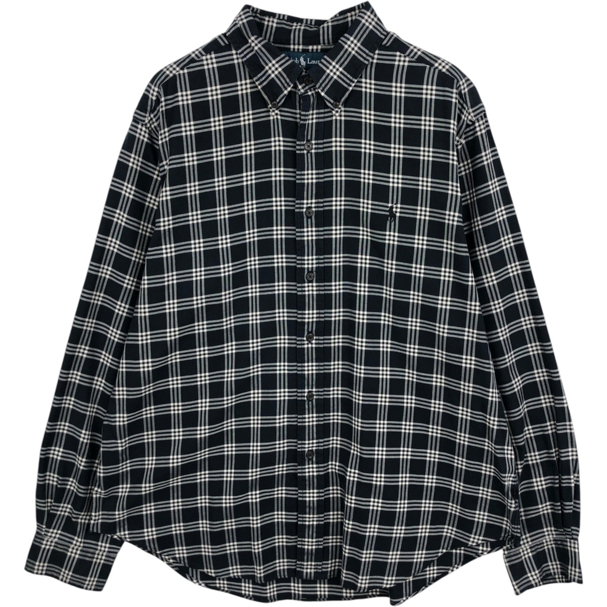 古着 ラルフローレン Ralph Lauren CLASSIC FIT 長袖 ボタンダウンチェックシャツ メンズXL相当/eaa614309