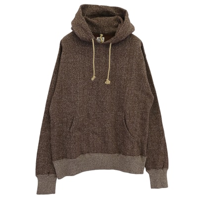 TENDERLOIN テンダーロイン パーカー T-PARKA ロゴ バックプリント 霜降り スウェット パーカー フーディー ブラウン ブラウン系 M【極上美品】【中古】