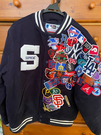 Supreme / New Era®/ MLB Varsity Jacket "Navy"
