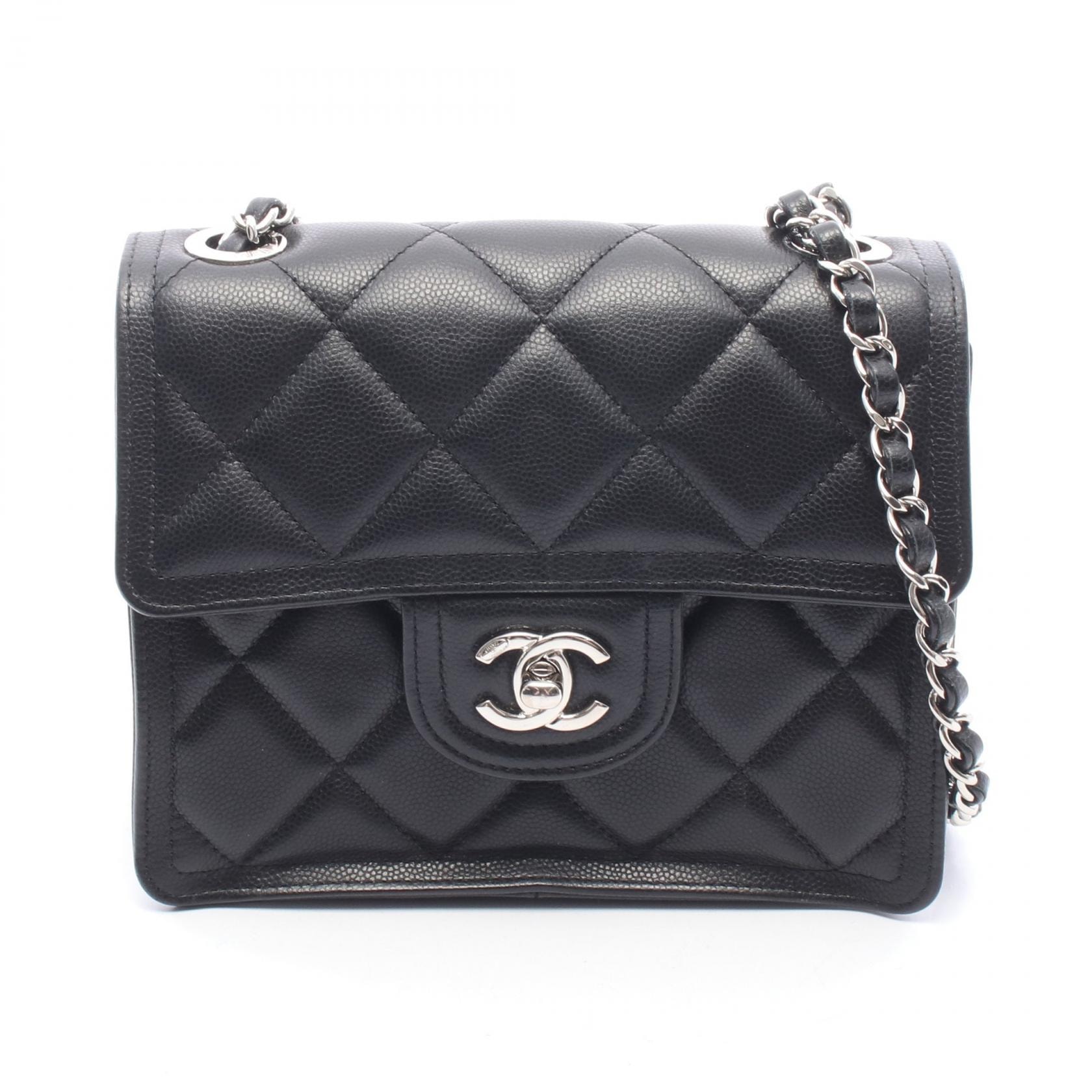 シャネル CHANEL マトラッセ ショルダーバッグ バッグ キャビアスキン(グレインドカーフ) レディース ブラック系 【中古】