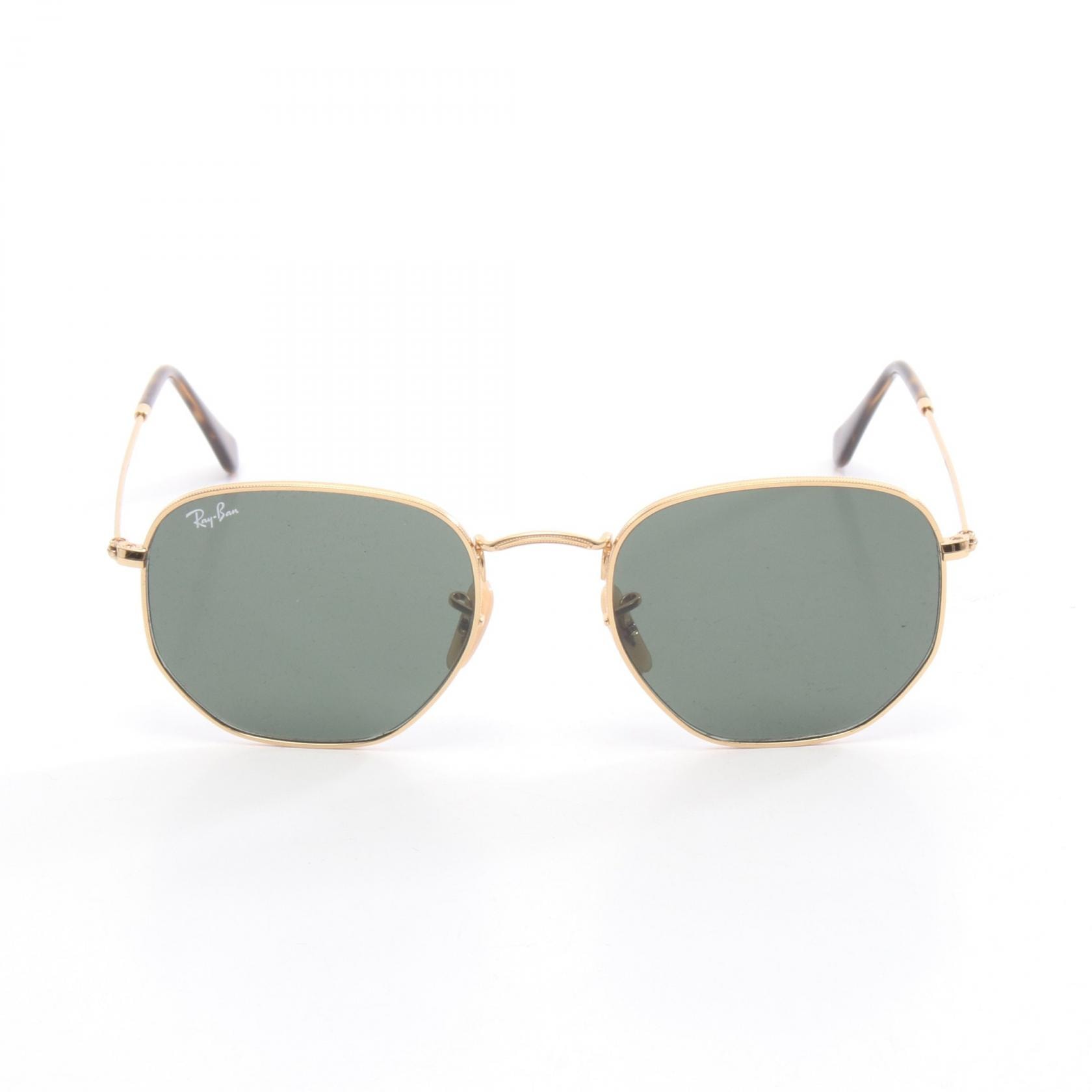 レイバン Ray-Ban HEXAGONAL FLAT LENSES ヘキサゴナル フラット レンズ サングラス 衣料品 GP / プラスチック メンズ ゴールド系 / ブラック系 【中古】