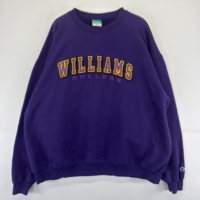 古着 チャンピオン Champion スウェット プルオーバー ワッペン チャンピオンエコ 大きいサイズ トレーナー 2XL パープル メンズ