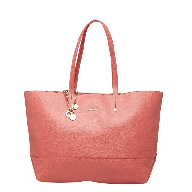 フルラ メリッサ トートバッグ 肩掛けバッグ ピンク ゴールド レザー レディース Furla 【中古】