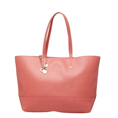 フルラ メリッサ トートバッグ 肩掛けバッグ ピンク ゴールド レザー レディース Furla 【中古】