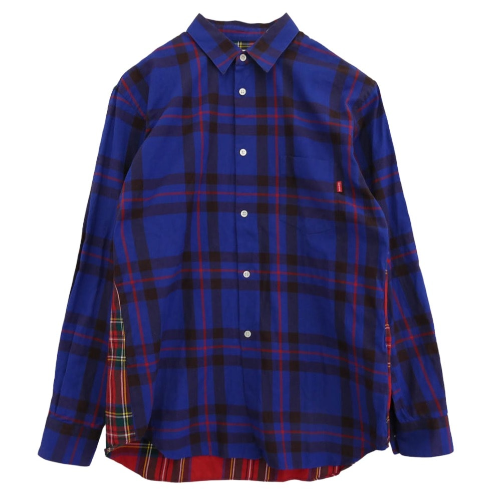 Supreme シュプリーム 長袖シャツ 15AW S1FW15 ×COMME des GARCONS SHIRT コムデギャルソン チェック 長袖 シャツ マルチカラー系 M【中古】