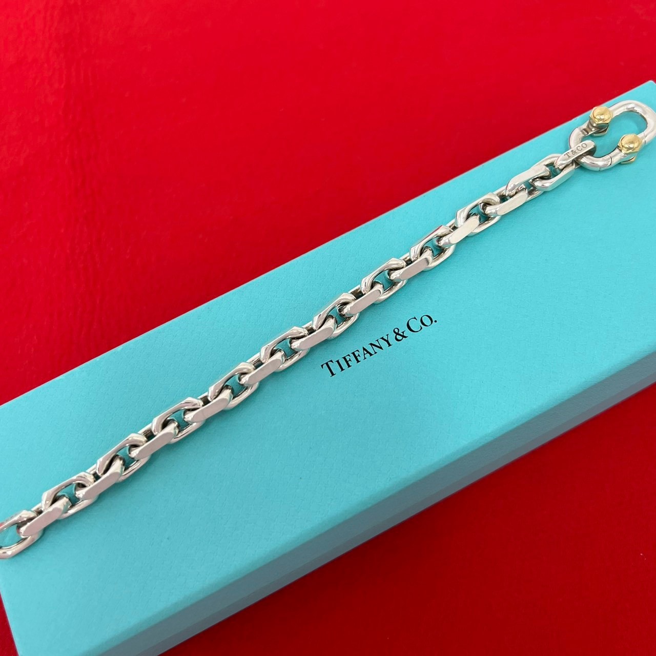 TIFFANY&Co. ティファニー メイカーズ ブレスレット シルバー925 K18イエローゴールド ブレスレット シルバー
236-9