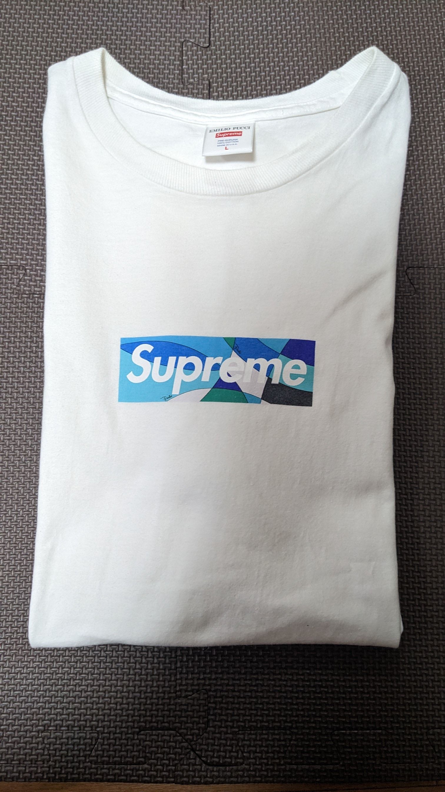 Supreme / Emilio Pucci® Box Logo Tee "White/Blue"