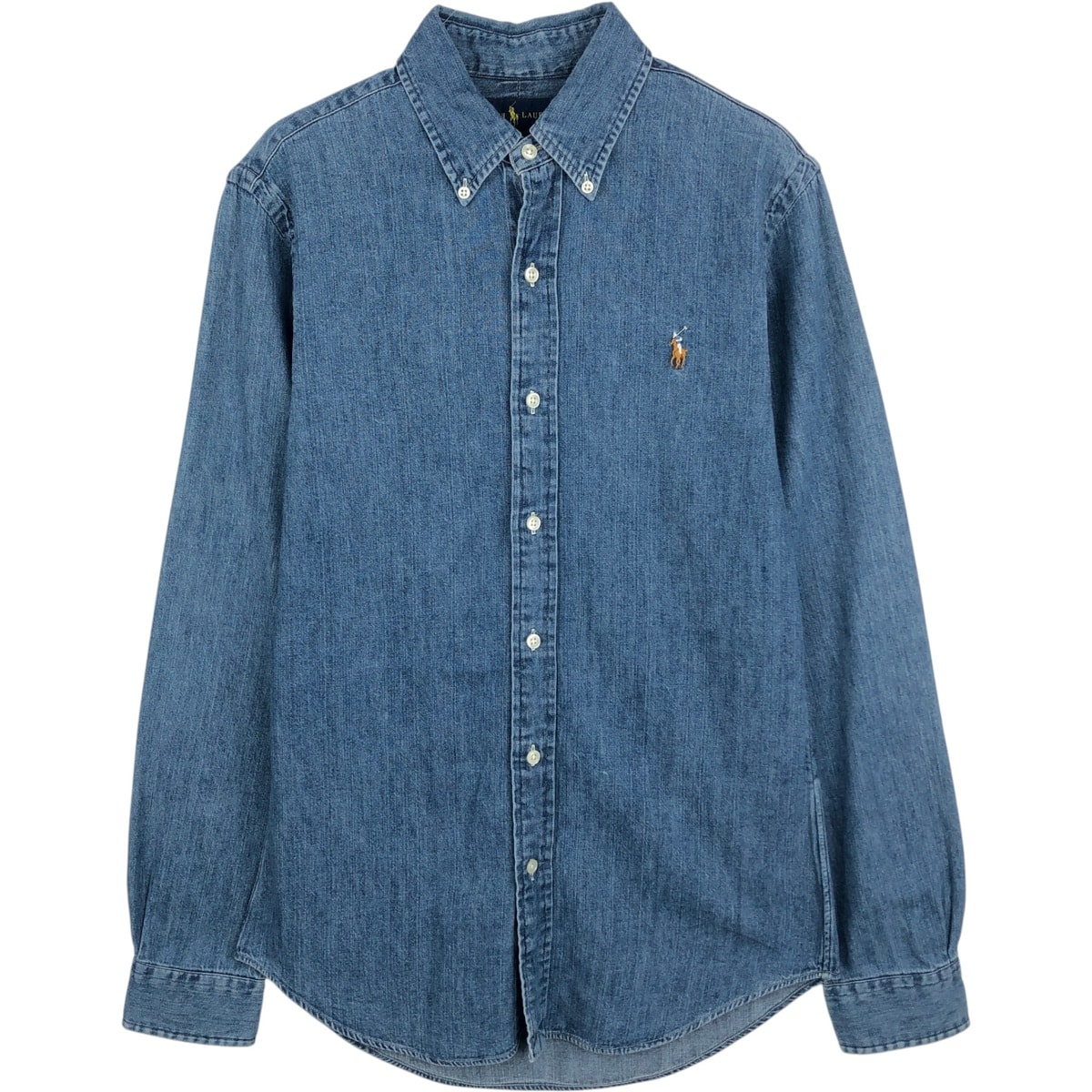 古着 ラルフローレン Ralph Lauren ボタンダウン 長袖 シャンブレーシャツ メンズS相当/eaa650438