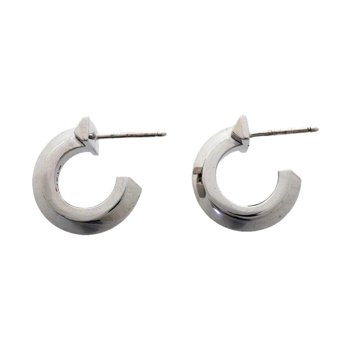 ★SALE【6jhb0451】ティファニー ピアス Tワン フープ K18WG ホワイトゴールド【中古】レディース
