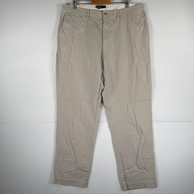 古着 ポロバイラルフローレン Polo by Ralph Lauren チノパンツ ポロチノ ワンポイント スラックス 大きいサイズ w40 L32 ベージュ メンズ
