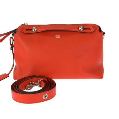 フェンディ FENDI ROMA バイザウェイ ショルダーバッグ ハンドバッグ 2WAY 8BL124 オレンジ レザー レディース FENDI 中古