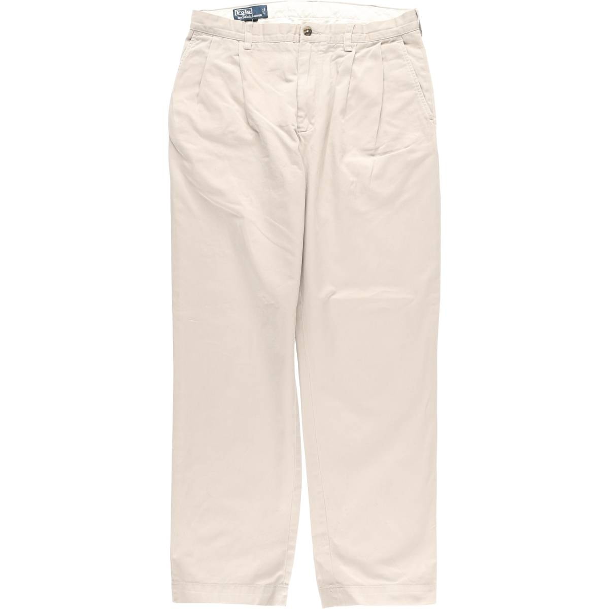 古着 ラルフローレン Ralph Lauren POLO by Ralph Lauren REVERSE PLEATED PROSPECT PANT ツータック チノパンツ メンズw34相当/eaa477304