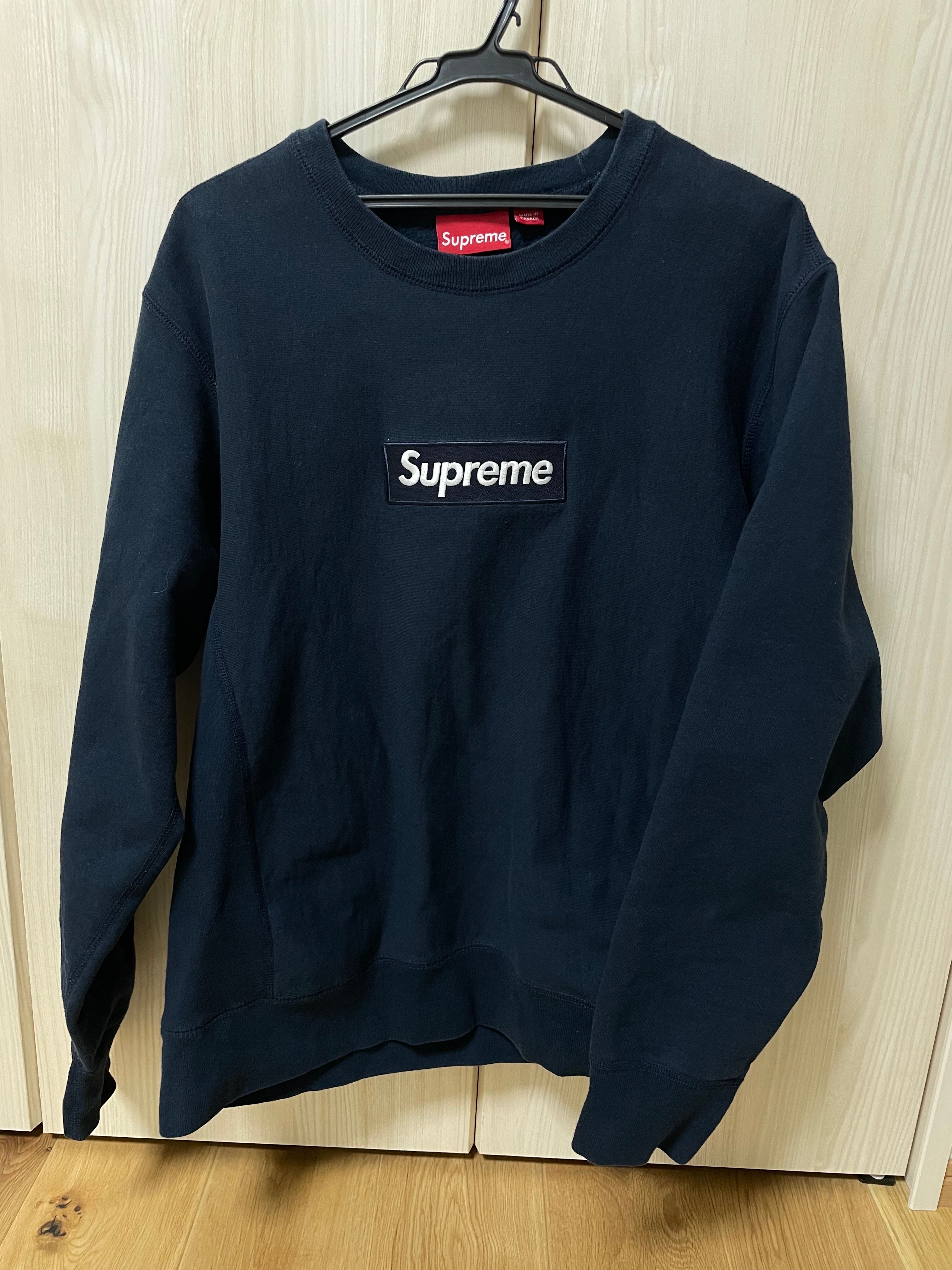 Supreme Box Logo Crewneck Sweatshirt "Navy" (18FW)