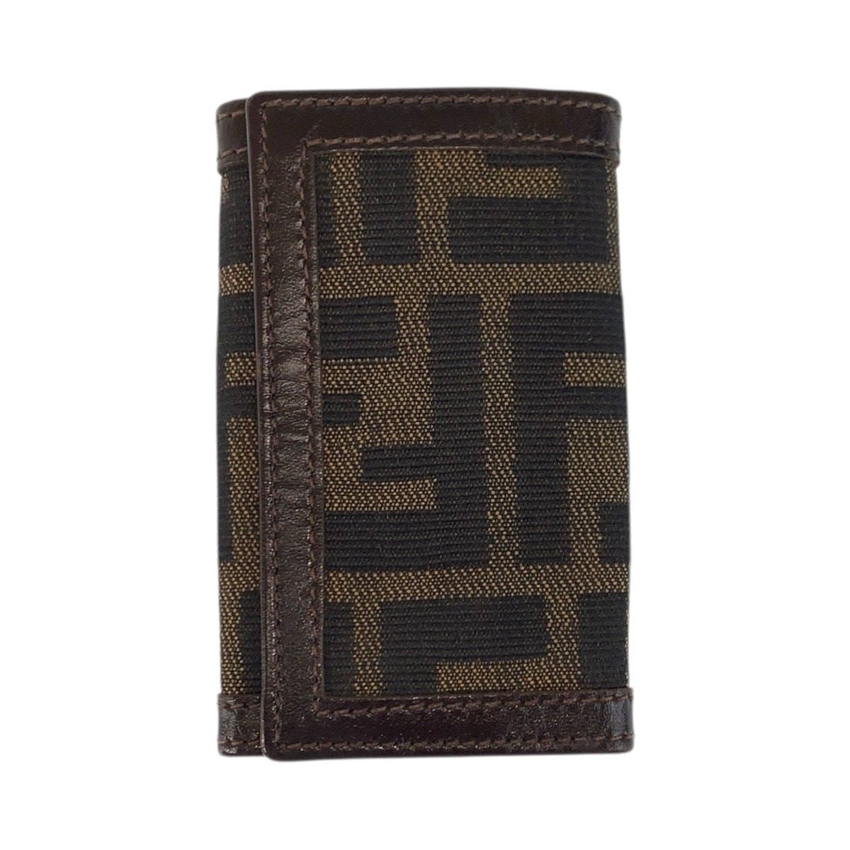 美品 FENDI フェンディ ズッカ 6連 ブラウン キャンバス レザー/ キーケース 男女兼用 600573 【中古】