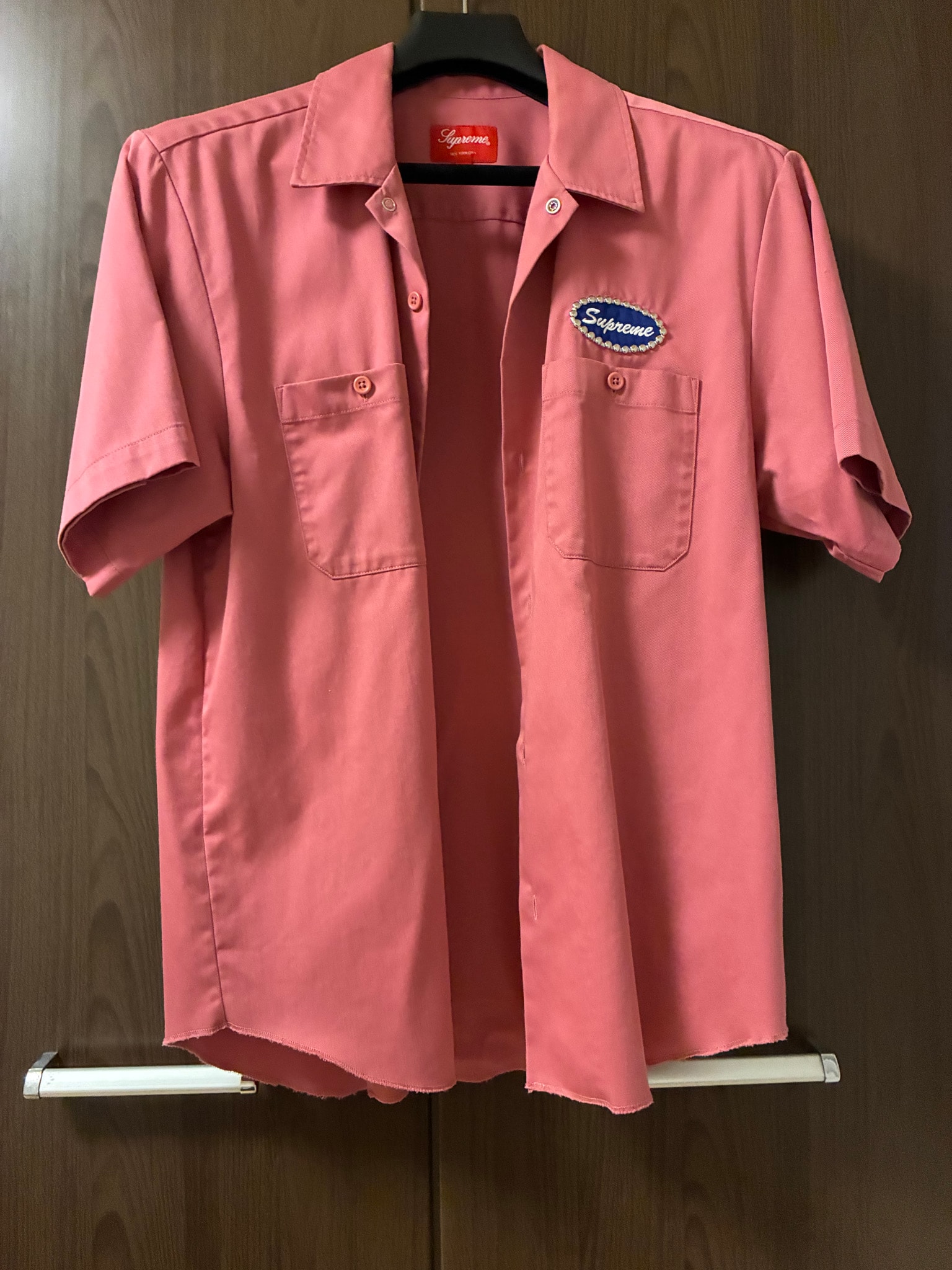 Supreme Studded Patch S/S Work Shirt "Pink"