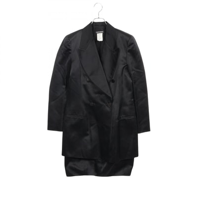 ジョルジオアルマーニ GIORGIO ARMANI ダブルブレスト セットアップ 衣料品 シルク アセテート レディース ブラック系 【中古】
