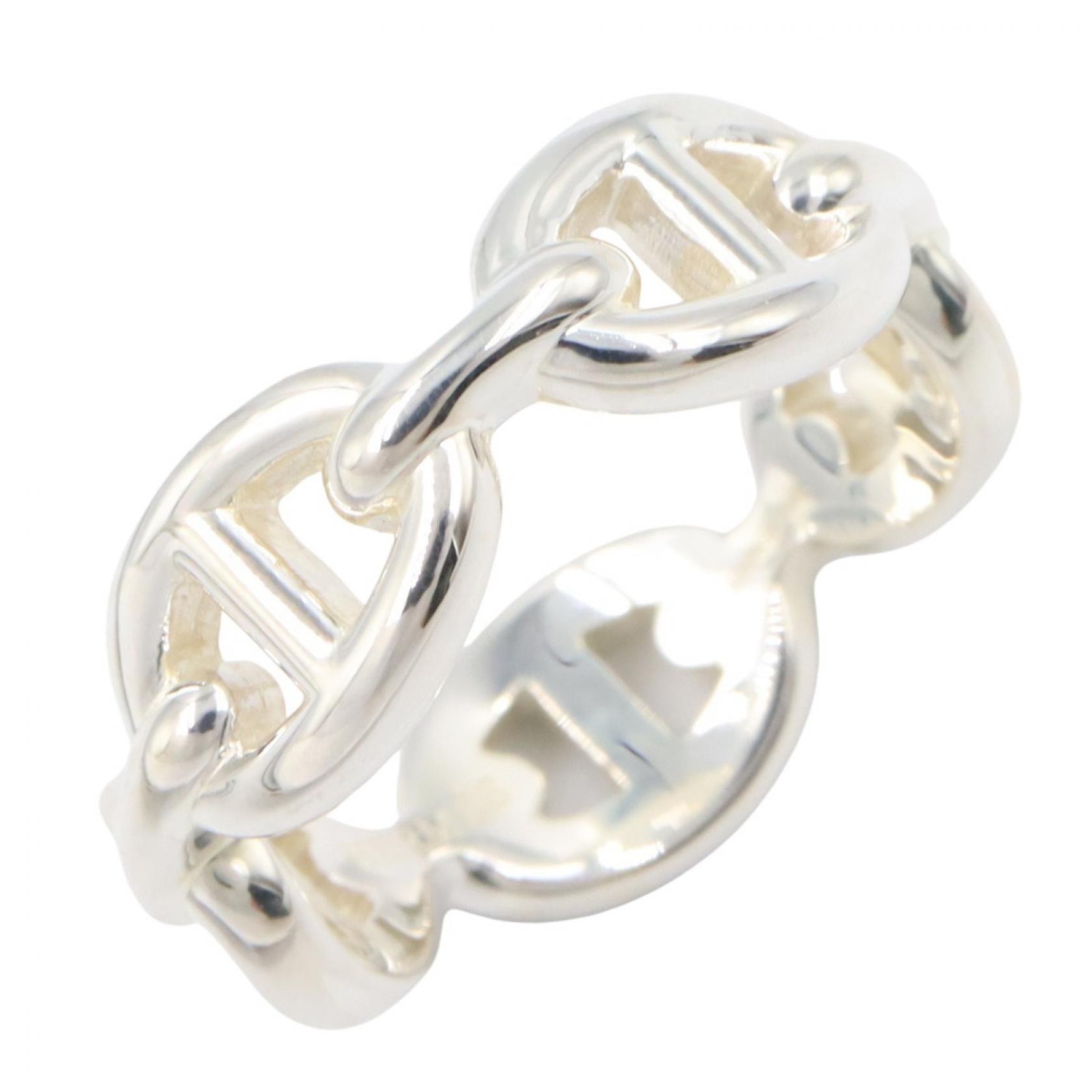 Hermes Chaine D'ancre Enchainee Ring PM "Silver"