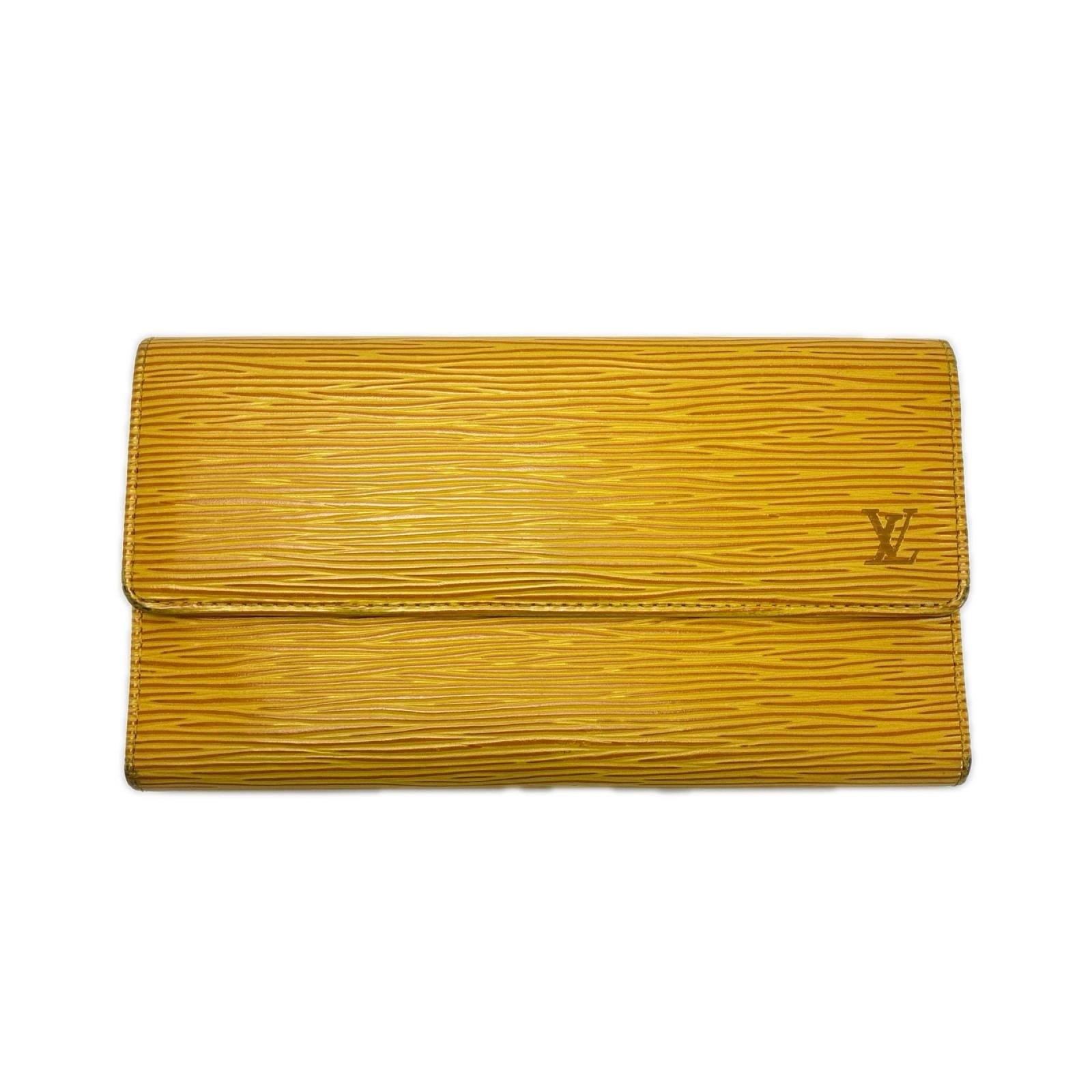 LOUIS VUITTON ルイヴィトン エピ ポルトトレゾール・インターナショナル M63389 タッシリイエロー 3つ折り長財布