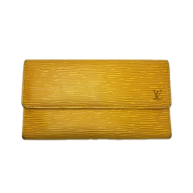 LOUIS VUITTON ルイヴィトン エピ ポルトトレゾール・インターナショナル M63389 タッシリイエロー 3つ折り長財布