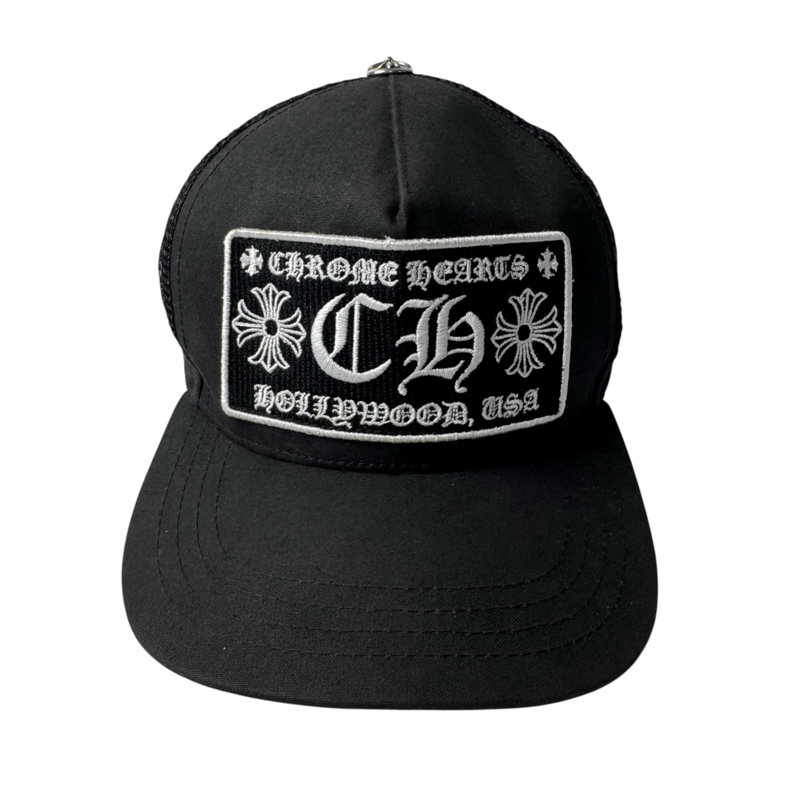 正規品 クロムハーツ CHROME HEARTS CHトラッカー メッシュキャップ 帽子 黒 シルバークロス メンズ
