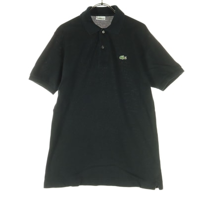 LACOSTE ラコステ 日本製 ワンポイントロゴ 半袖 ポロシャツ 3 ブラック