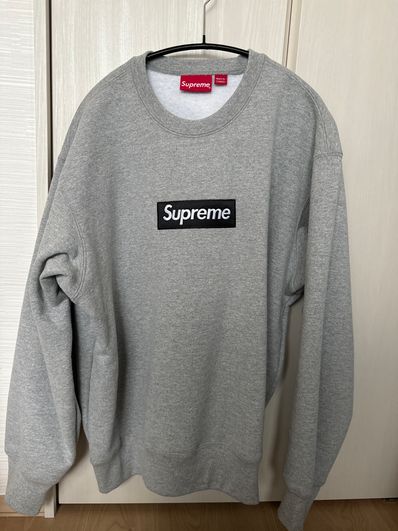 Supreme Box Logo Crewneck "Heather Grey" (22FW)
