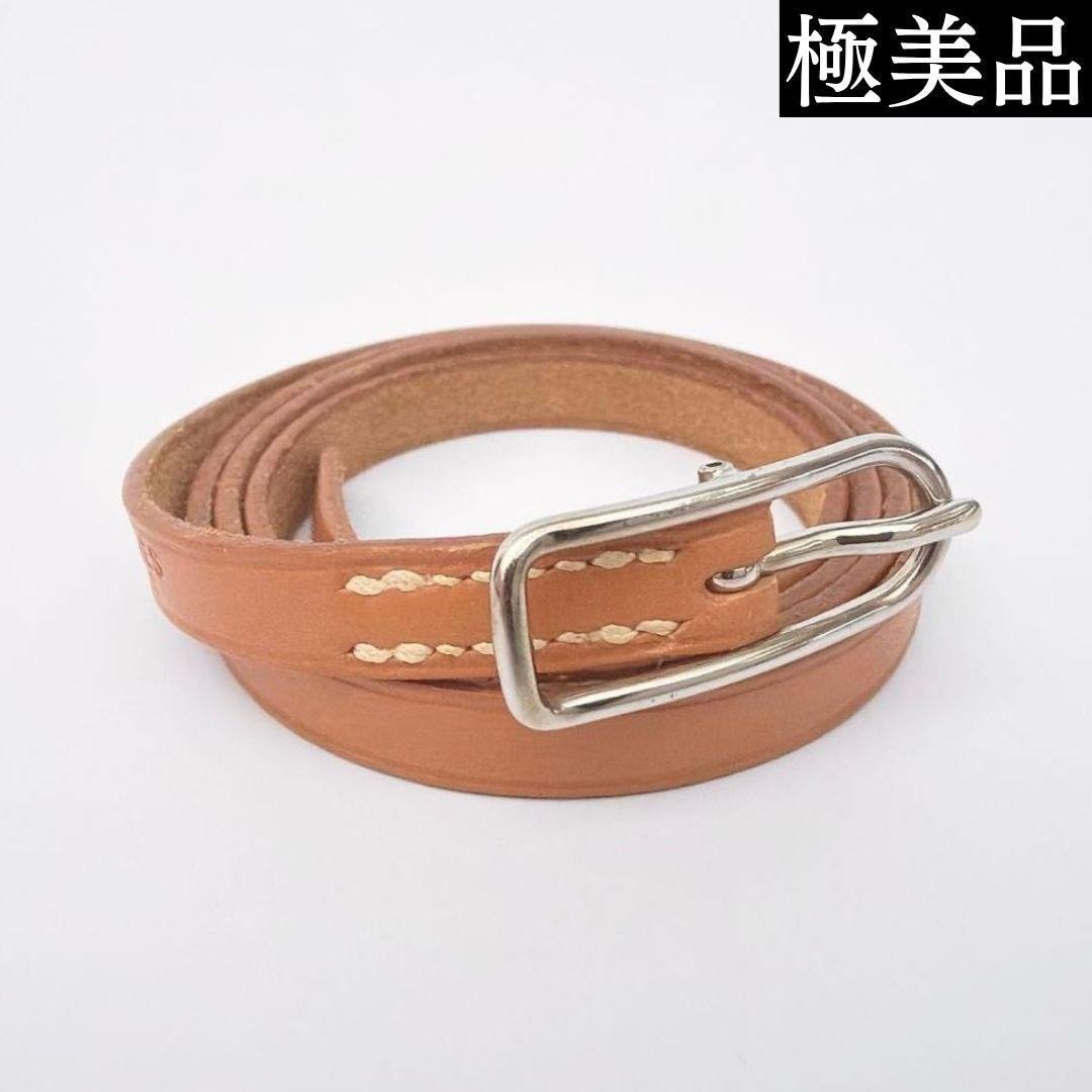 【極美品】エルメス HERMES アピ1 レザー ブレスレット ブラウン E刻印