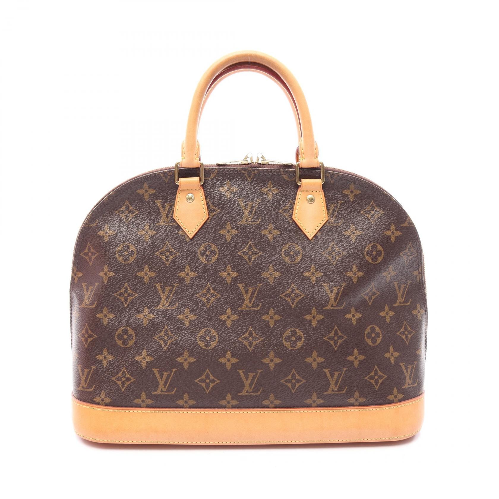 ルイ・ヴィトン LOUIS VUITTON アルマMM モノグラム ハンドバッグ バッグ PVCコーティングキャンバス レザー レディース ブラウン系 M40878 【中古】