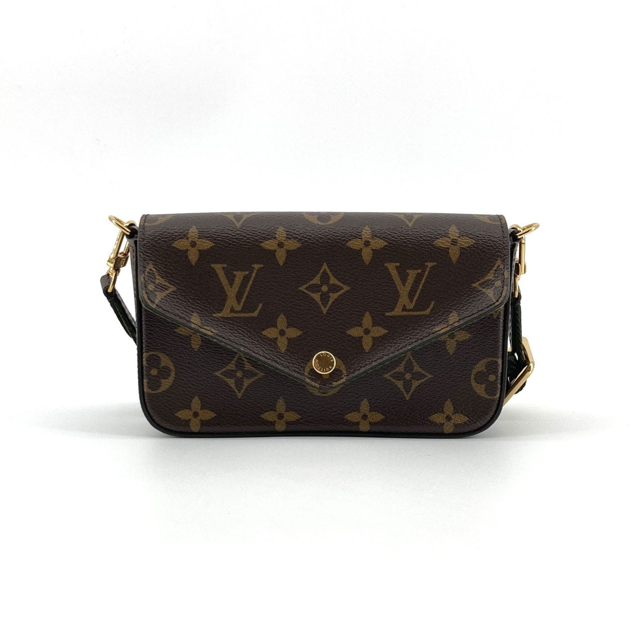 LOUIS VUITTON(ルイ・ヴィトン) ミュルティ ポシェット フェリシー カードホルダー付 レザー M80091 ショルダーバッグ ブラウン×カーキ