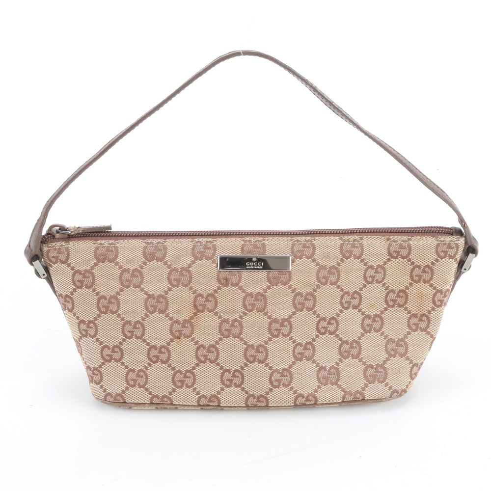 ■美品 グッチ GGキャンバスアクセサリーポーチ アクセポ 07198