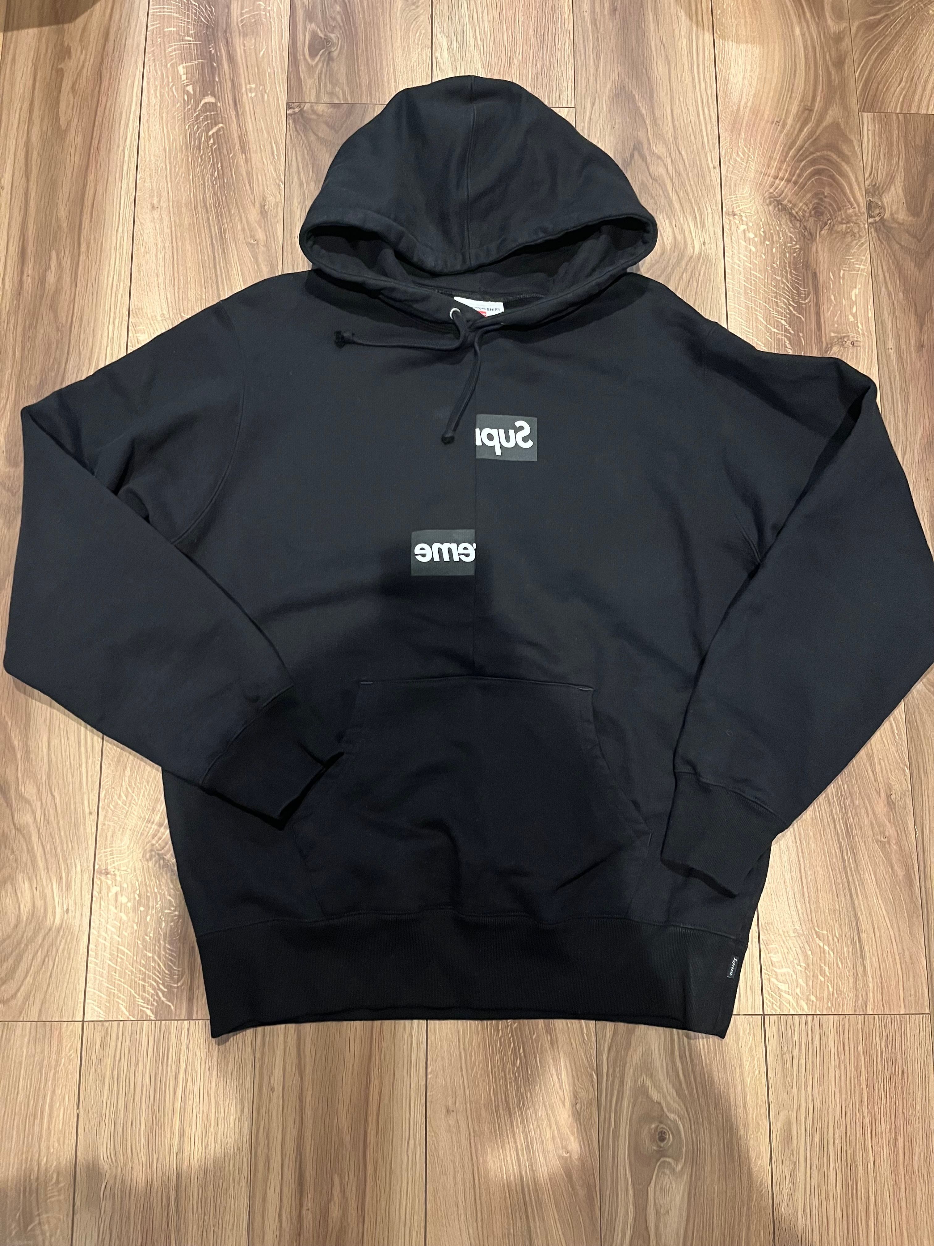 Supreme / Comme des Garçons SHIRT® Split Box Logo Hooded Sweatshirt "Black"