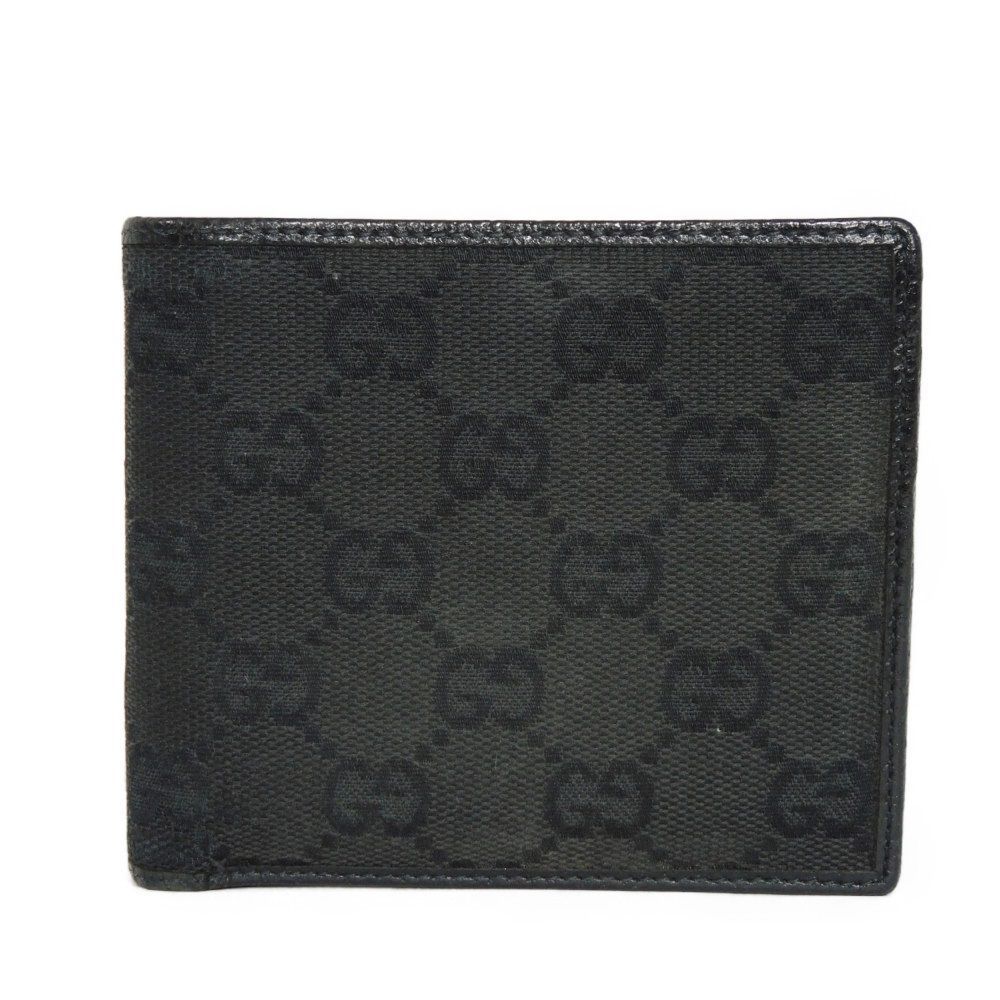 GUCCI コンパクト ウォレット 二つ折り財布 GGキャンバス 04862R