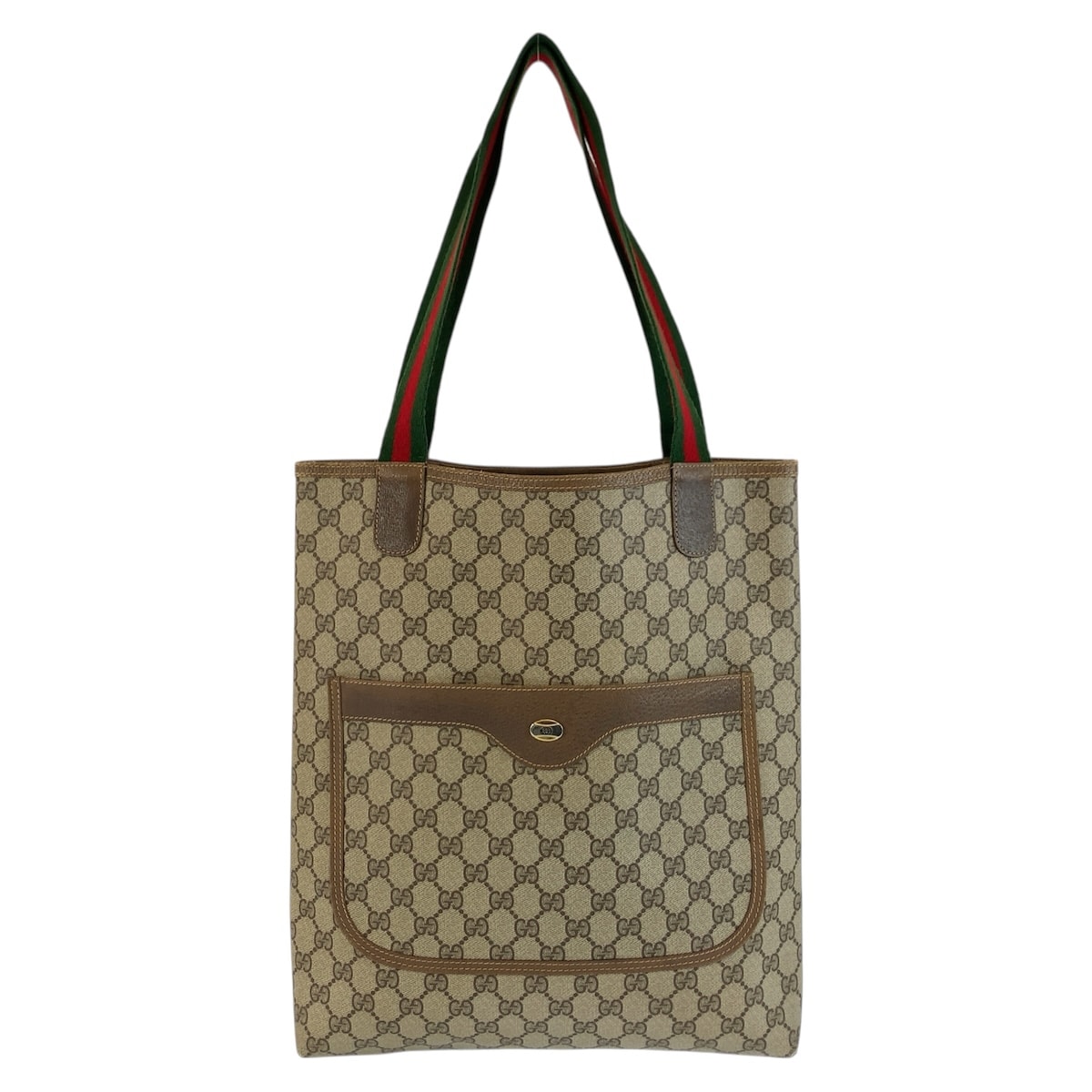 GUCCI グッチ ヴィンテージ シェリーライン ベージュ GGスプリームキャンバス トートバッグ ショルダーバッグ 604658 【中古】