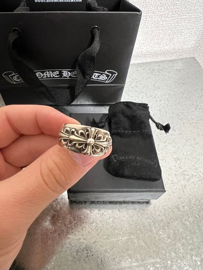 Chrome Hearts Classic Double Floral Cross Ring V2 (US1-8) "Silver"