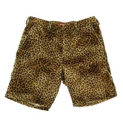 Supreme シュプリーム 19SS Velvet Work Short ベルベット ワーク ショーツ ハーフ ショート パンツ ブラウン系【極上美品】【中古】