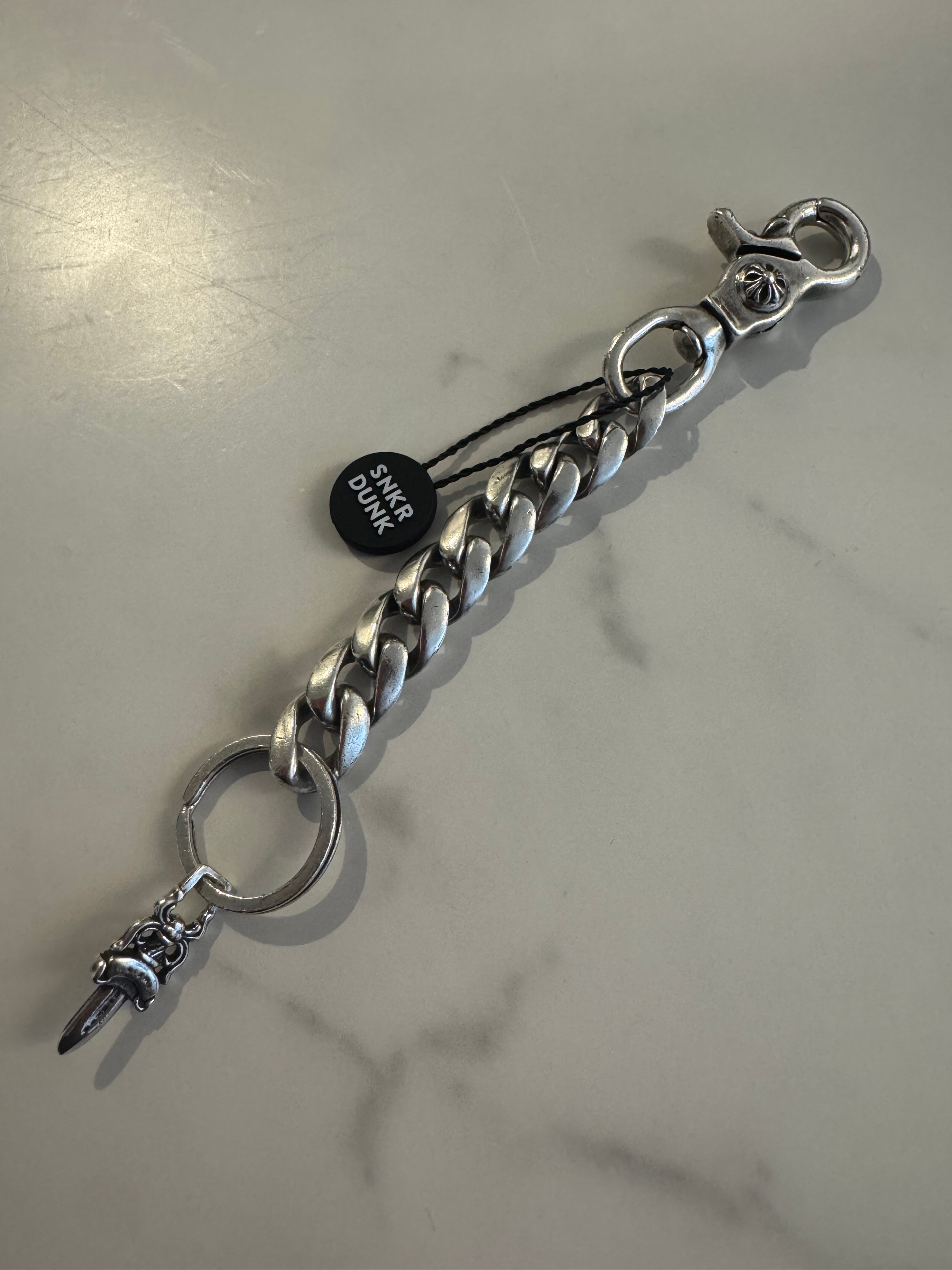 Chrome Hearts Key Ring Classic Link Long "Silver"