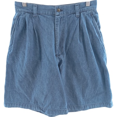 古着 ラルフローレン Ralph Lauren ツータック デニムショーツ ショートパンツ USA製 レディースL(w27)相当/eaa417724