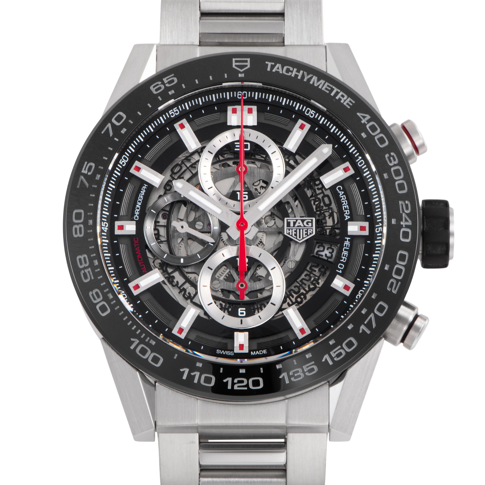 TAG HEUER タグホイヤー カレラ キャリバー ホイヤー01 クロノグラフ CAR2A1W.BA0703 ステンレススチール【中古】