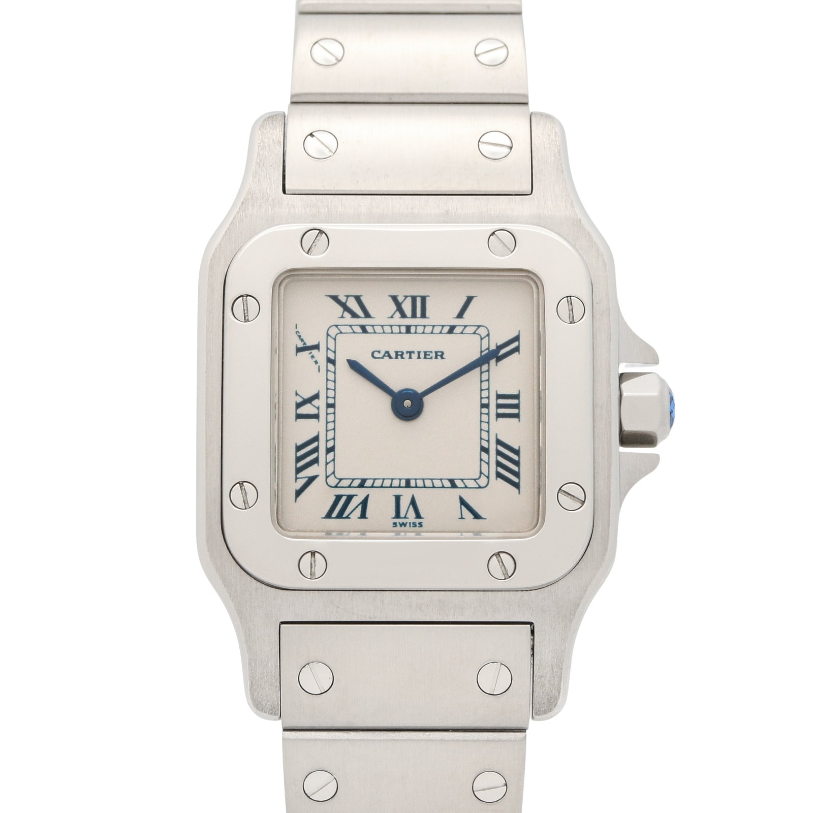 カルティエ CARTIER サントス ガルベ SM 腕時計 時計 ステンレススチール レディース シルバー系 W20017D6 【中古】