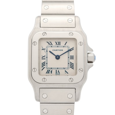 カルティエ CARTIER サントス ガルベ SM 腕時計 時計 ステンレススチール レディース シルバー系 W20017D6 【中古】