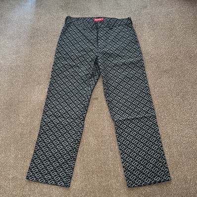 Supreme Work Pant (22SS) "Black Monogram"