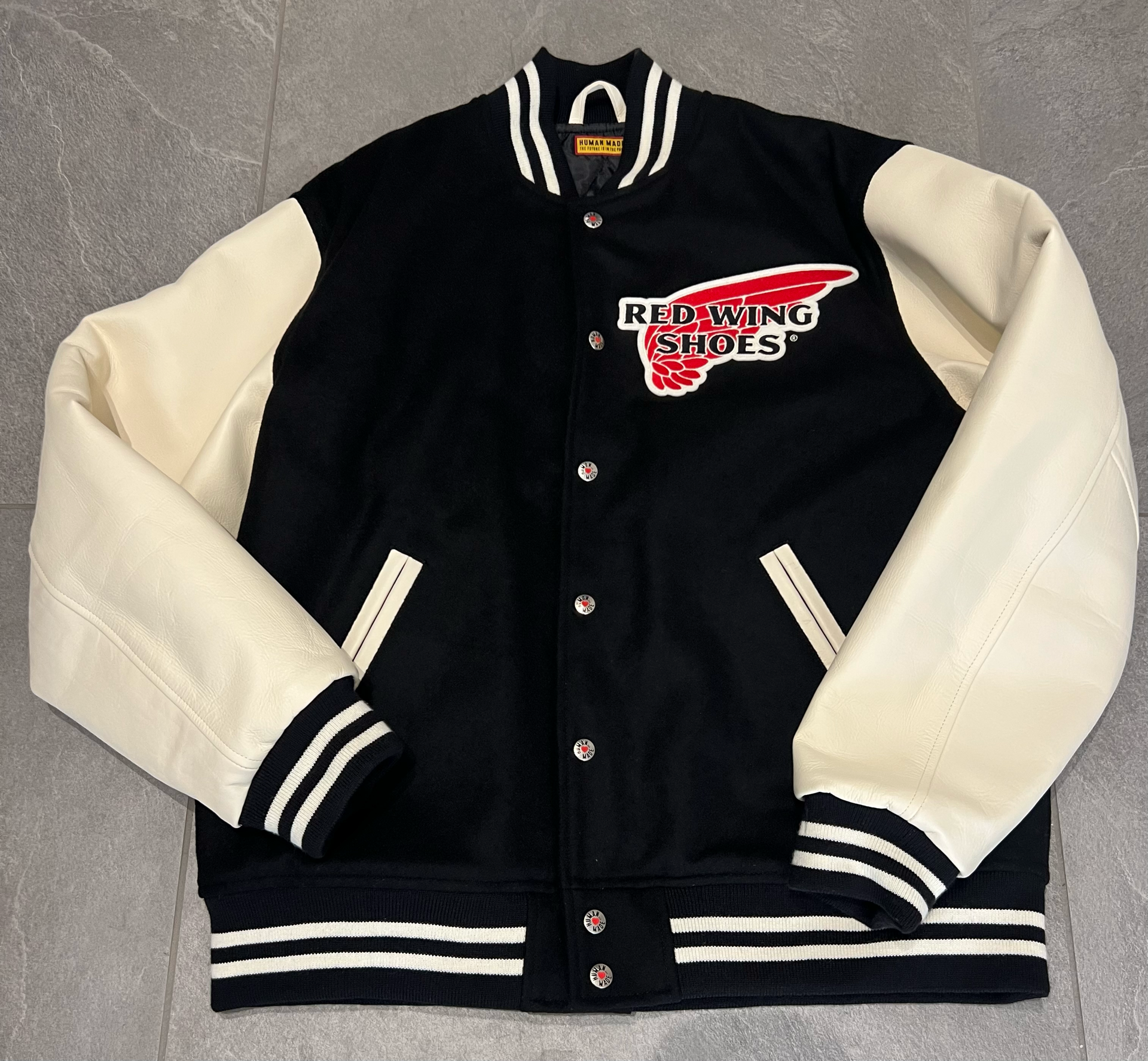 HUMAN MADE x RED WING Varsity Jacket "Black"