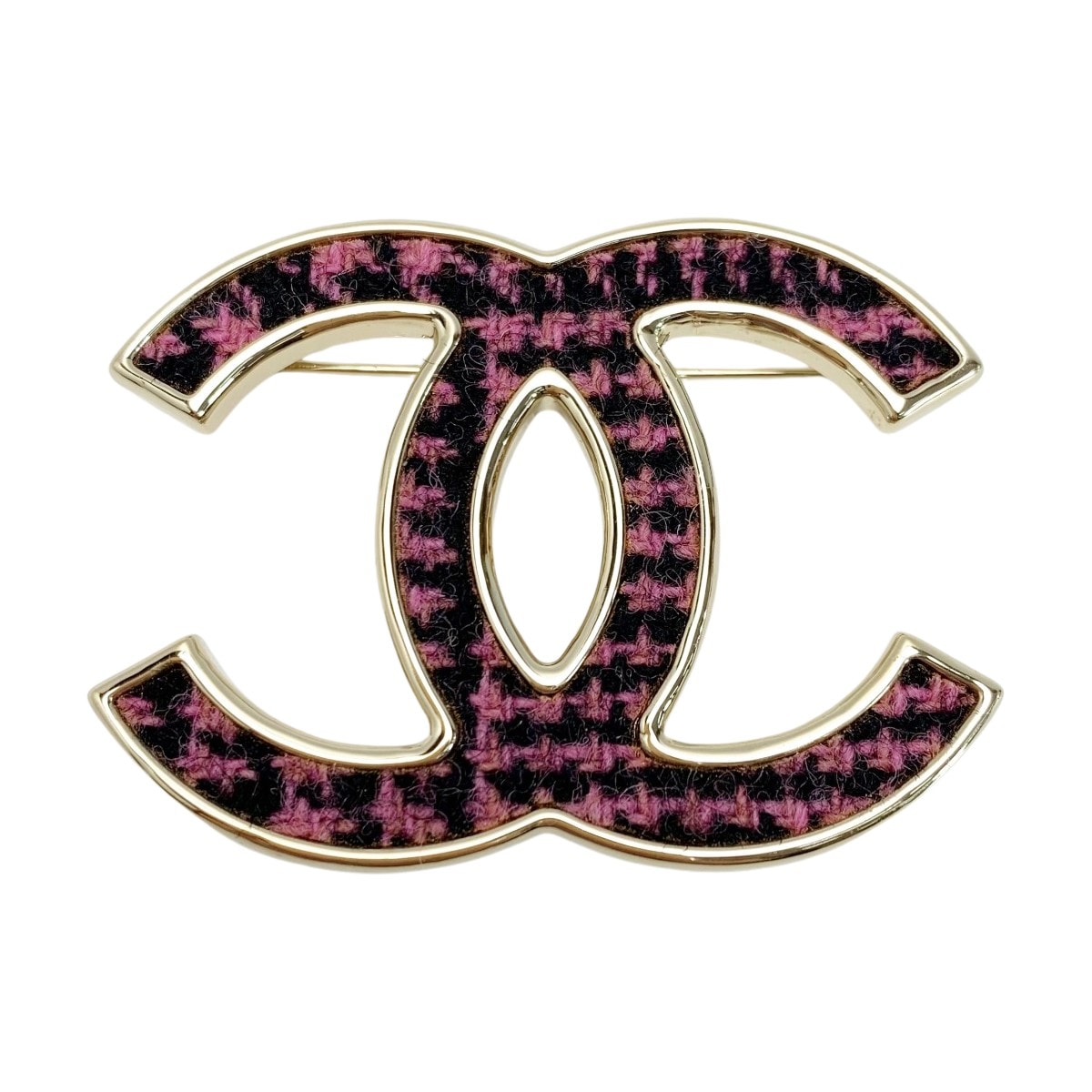 CHANEL シャネル ココマーク ピンク×ブラック ブローチ アクセサリー