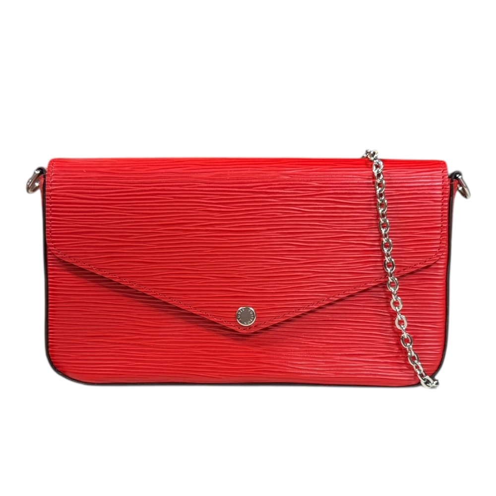 ルイヴィトン ポシェットフェリシー エピ ショルダーバッグ エピレザー M41559 レッド レディース LOUIS VUITTON  中古