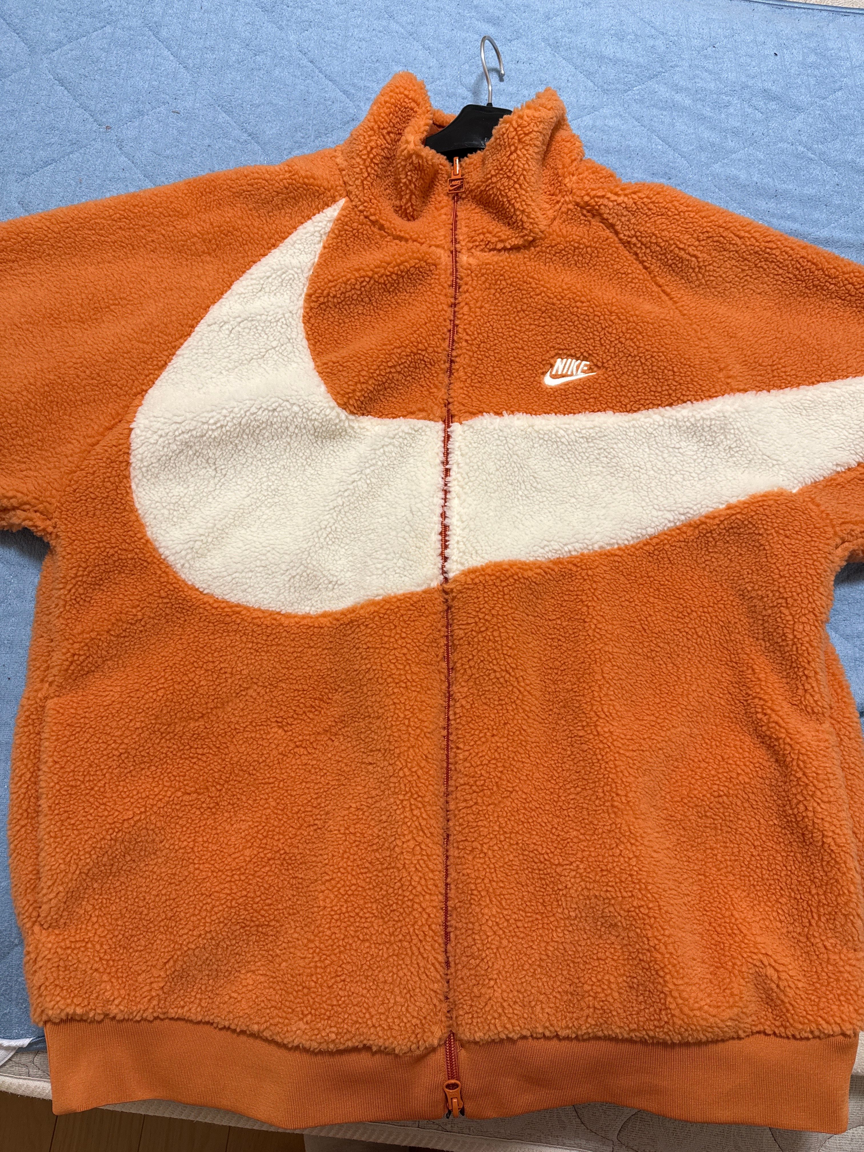 Nike Big Swoosh Reversible Boa Jacket "Hot Curry"
