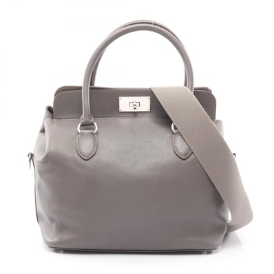 エルメス HERMES ツールボックス26 ハンドバッグ バッグ レザー エバーカラー エバーカラー エタン レディース グレー系 【中古】